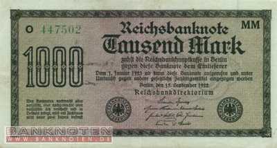 Germany - 1.000  Mark (#DEU-086b_VF)