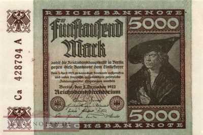 Germany - 5.000  Mark (#DEU-091d_AU)