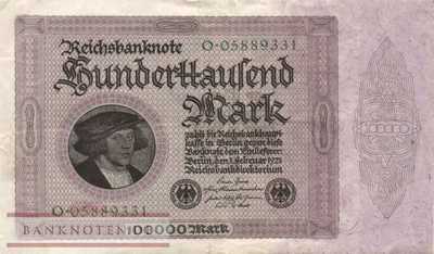 Germany - 100.000  Mark (#DEU-093a_VF)