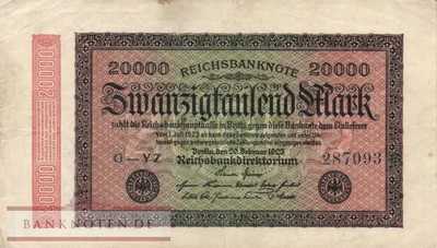 Deutschland - 20.000  Mark (#DEU-095f_VF)