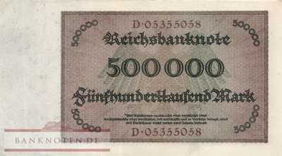 Germany - 500.000  Mark (#DEU-099b_XF)