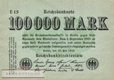 Deutschland - 100.000  Mark (#DEU-102b_UNC)
