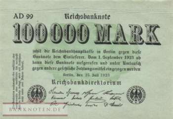 Deutschland - 100.000  Mark (#DEU-102b_AU)