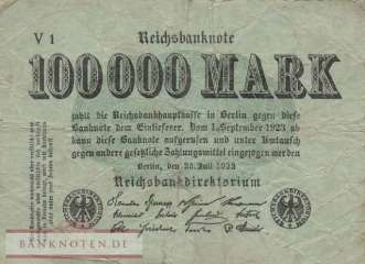 Deutschland - 100.000  Mark (#DEU-102b_VG)