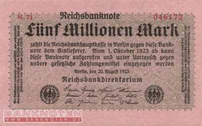 Germany - 5 Million Mark (#DEU-117b_XF)