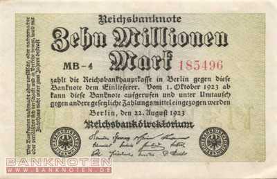 Germany - 10 Million Mark (#DEU-118b_VF)
