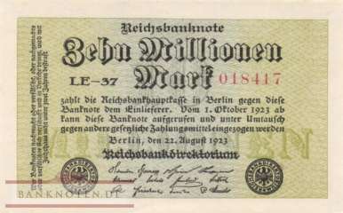 Germany - 10 Million Mark (#DEU-118g_UNC)