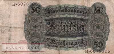 Germany - 50  Reichsmark (#DEU-176aC_F)
