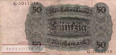 Deutschland - 50  Reichsmark (#DEU-176aR_F)