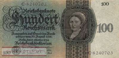 Deutschland - 100  Reichsmark (#DEU-177aB_C_F)
