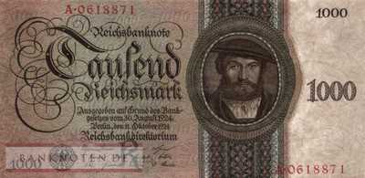 Germany - 1000  Reichsmark (#DEU-178a_XF)