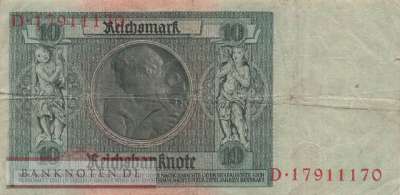 Germany - 10  Reichsmark (#DEU-183a_F)