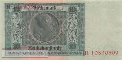 Germany - 10  Reichsmark (#DEU-183a_XF)