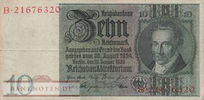 Germany - 10  Reichsmark (#DEU-183a_VF)