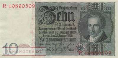 Germany - 10  Reichsmark (#DEU-183a_XF)