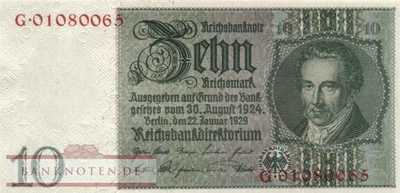 Deutschland - 10  Reichsmark (#DEU-183c_UNC)