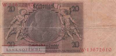 Germany - 20  Reichsmark (#DEU-184a_F)