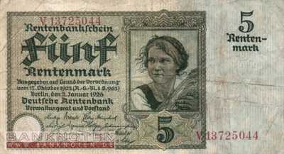 Germany - 5  Rentenmark (#DEU-209b_F)