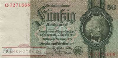 Deutschland - 50  Reichsmark (#DEU-210a_XF)