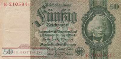 Germany - 50  Reichsmark (#DEU-210c_VF)