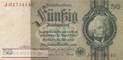 Germany - 50  Reichsmark (#DEU-210d_AU)
