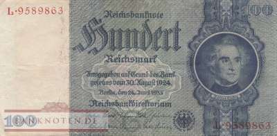 Germany - 100  Reichsmark (#DEU-211b_VF)