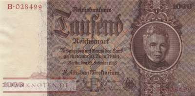 Deutschland - 1.000  Reichsmark - braune KN (#DEU-212F_UNC)