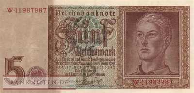 Deutschland - 5  Reichsmark (#DEU-220b_XF)
