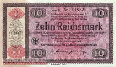 Germany - 10  Reichsmark (#DEU-233E2_UNC)