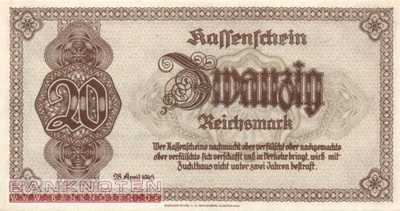Germany - 20  Reichsmark (#DEU-262_UNC)