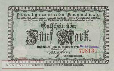 Augsburg - 5  Mark (#DGN025_05E_UNC)