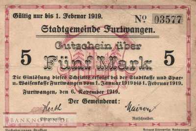 Furtwangen - 5  Mark - cancelled (#DGN167-03b_F)