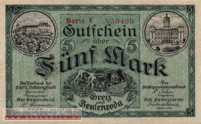 Greiz und Zeulenroda - 5  Mark (#DGN196_03_UNC)