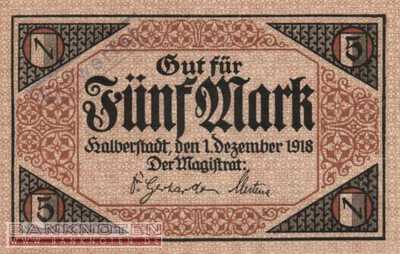 Halberstadt - 5  Mark (#DGN209_1bE_UNC)