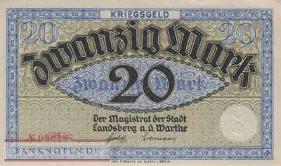 Landsberg a. d. Warthe - 20  Mark (#DGN308_03a_UNC)