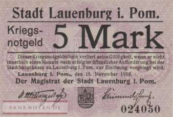 Lauenburg - 5  Mark (#DGN310_1aE_UNC)