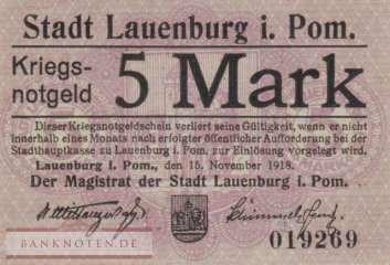 Lauenburg - 5  Mark (#DGN310_1a_UNC)