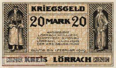 Lörrach - 20  Mark (#DGN327_02c_UNC)