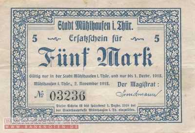 Mühlhausen - 5  Mark (#DGN364_04a-1-R5_VF)