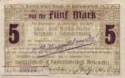 Neustadt im Schwarzwald - 5  Mark (#DGN380_02a_VG)