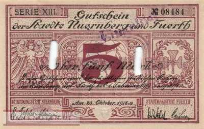 Nürnberg und Fürth - 5  Mark (#DGN388_01aE_UNC)