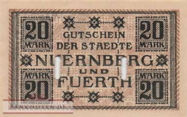 Nürnberg und Fürth - 20  Mark (#DGN388_03E_UNC)