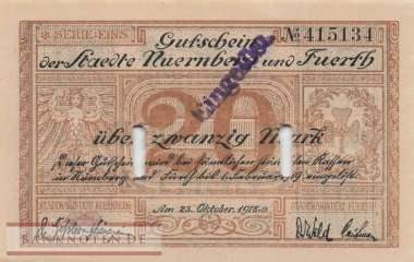 Nürnberg und Fürth - 20  Mark (#DGN388_03E_UNC)