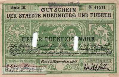 Nürnberg und Fürth - 50  Mark (#DGN388_04E-3_XF)