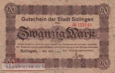 Solingen - 20  Mark (#DGN499_14b_VG)