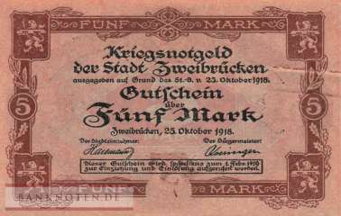 Zweibrücken - 5  Mark (#DGN582_1c_AU)