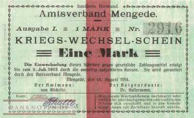 Mengede - 1  Mark (#DN14_228II_2c_AU)