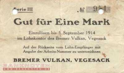 Vegesack - 1  Mark (#DN14_412-5_VF)