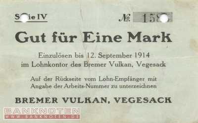 Vegesack - 1  Mark (#DN14_412-7E_VF)