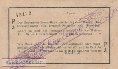 German East Africa - 1  Rupie (#DOA-31a2_UNC)